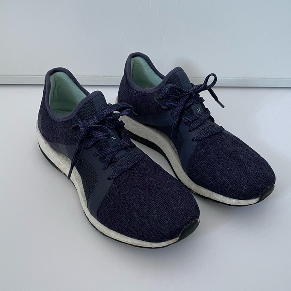 Adidas Pure Boost Navy Blue Running Shoes - Picture 7 of 8